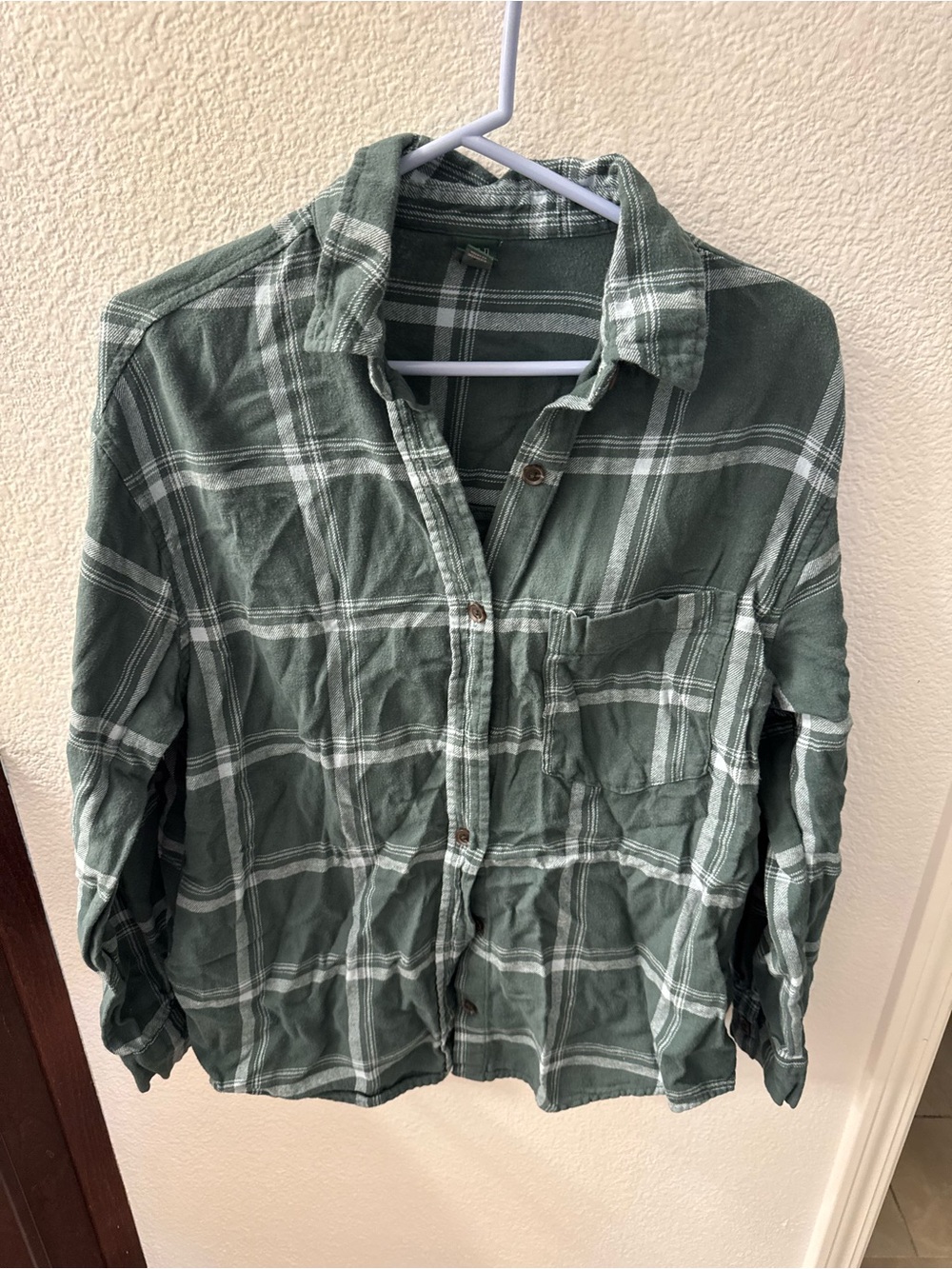 wild fable Forest Green Plaid Button-Up Shirt